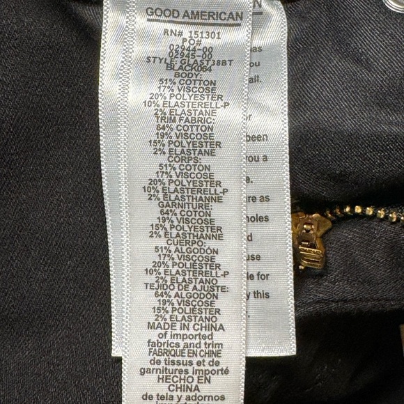 Good American Good Legs Athletic Stripe Jeans in Black Size 6/28 - Picture 10 of 11